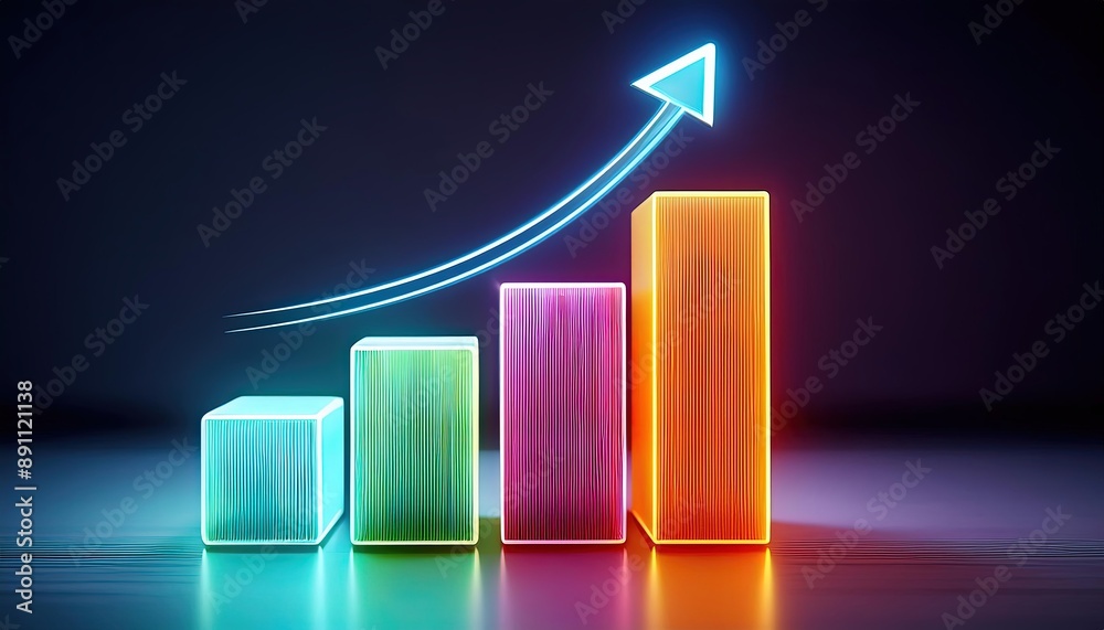 Wall mural bar charts effectively display categorical data, allowing quick comparisons between different groups