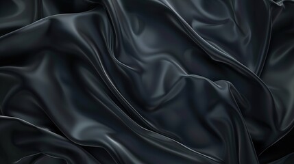 Obraz premium Abstract Black Artwork Featuring Deep Shadows and Bold Contrast, Creating a Striking and Elegant Visual Effect with a Focus on Form and Texture