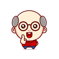 Cute cartoon scientist