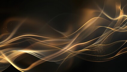 Elegant golden waves of light