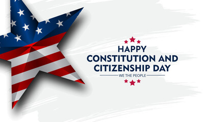 Happy Constitution and citizenship day United States Of America background vector illustration