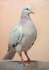 Close up on pale a pigeon animal bird wildlife.