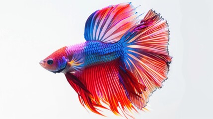 Fototapeta premium Colorful Betta Fish with Flowing Fins