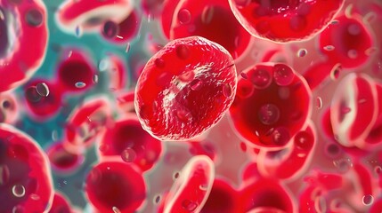 Detailed Illustration of a Leukocyte: Key Component of the Immune System and Cellular Biology