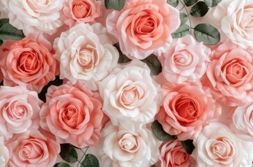 beautiful pink and white rose bouquet