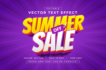 Summer Sale 3d editable text effects