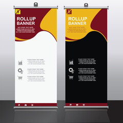Professional roll-up banner with sleek design and vibrant colors. Perfect for exhibitions, conferences, and promotional events. High-quality and eye-catching.