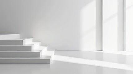 A clean white backdrop with a soft gradient blending from top to bottom, perfect for minimalist and uncluttered designs.