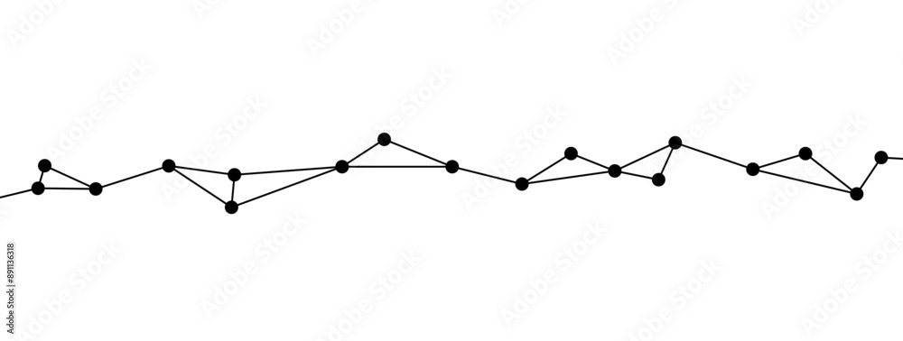 Poster Polygonal network connect lines and dots background template. Technology data transfer server global system graphic vector.	
