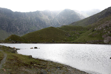 View from the Snowdon descent by the Miners' track - penny's pass - Llanberis - Wales - UK