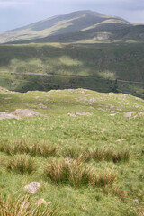 View from the Snowdon descent by the Miners' track - penny's pass - Llanberis - Wales - UK