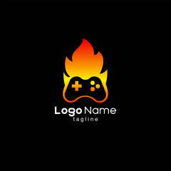 console fire logo design vector