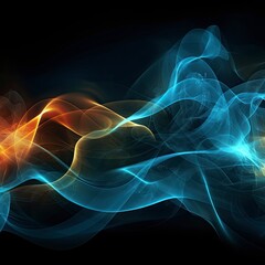 Employ the image as a foundational element in digital artworks, design projects, and visual compositions. The vibrant luminous lines and swirling circles lend a high - tech touch to any creation.