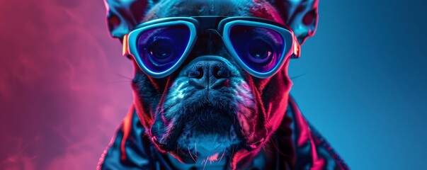 Person with dogs including pugs and French bulldogs on a white background