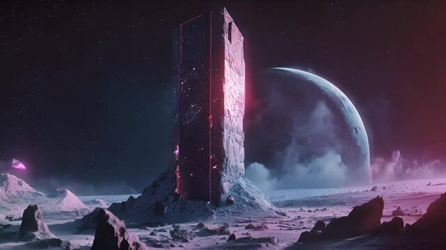 Alien Monolith on a Distant World