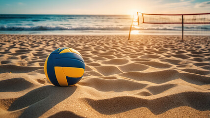 Obraz premium Volley balls with sand in beach