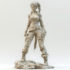 Obraz premium Dynamic Product Demonstration Pose with Energetic Movement and Expression