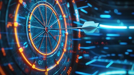 Darts Board in Focus