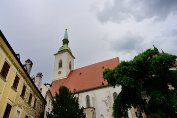 Saint Martin's Cathedral Katedrala Svateho Martina Exterior Facade in Bratislava, Slovakia
