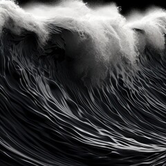 black, effect, waves, art, 