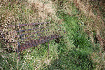 Bench - Muchalls shore - Aberdeenshire - Scotland - UK