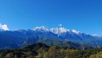 Fototapeta premium Tibet, West Sichuan, Gongga Mountain, Rizhao Jinshan 