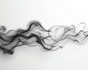 Smoke forming abstract waves, organic shapes, mysterious and elegant