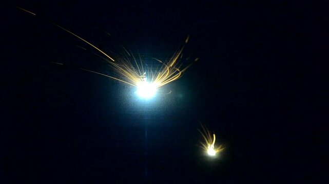 Work metal 3D printer inside in dark, without light. Metal is sintered under laser into 3D model in working chamber. Laser sintering machine for metal. New progressive additive 3D printing technology.