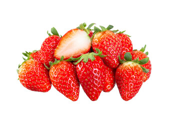 strawberry fruit isolated on white background.