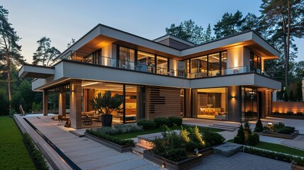 House that combines classic and modern elements.