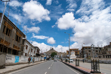 Fototapeta premium Leh panoramic view. Leh is the capital and largest town of Ladakh union territory in India.