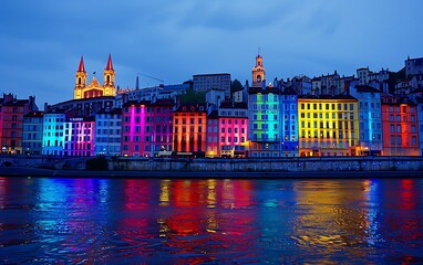 Experiencing the Festival of Lights in Lyon.