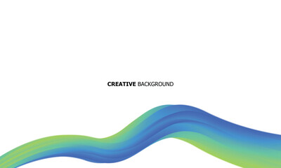 abstract colorful blue green wave background on white vector design. Certificate, presentation, banner background design