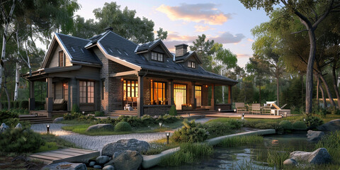 Obraz premium pavilion in the garden