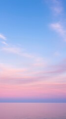 Obraz premium Blue ocean pink sky landscape outdoors horizon.