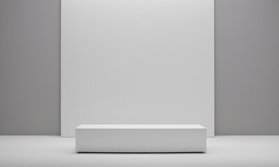 Stand made of pure white material in pastel backgrounds. Product stand and display podium..