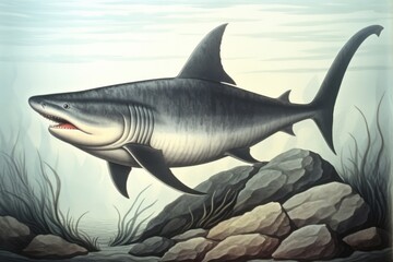 Fototapeta premium Shark animal fish wildlife.