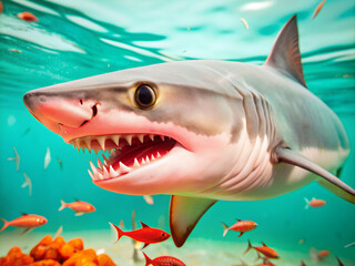 shark, ocean, sea, water, reef, animal, blue, marine, swimming, dolphin, predator, grey, teeth, diving, aquarium