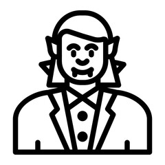 dracula icon in outline style