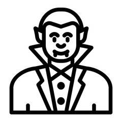 dracula icon in outline style