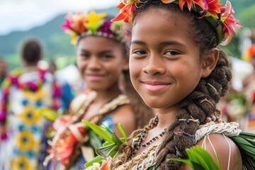 Joyful celebration: people celebrating and having fun on Fiji independence day, enjoying festivities, cultural traditions, unity, reflecting national pride and spirit of freedom in vibrant activities.