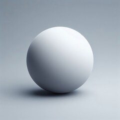 3D sphere with shadow isolated on white background