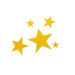 stars 3d icon and illustration