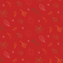 Fototapeta premium simple maple leaf pattern vectors