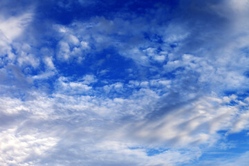 Blue sky with clouds in summer nice day