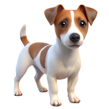 jack-russell 3d on a transparent background