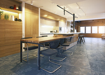 modern loft kitchen