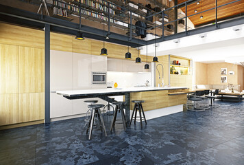 modern loft kitchen