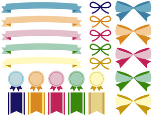 リボンのワンポイントイラスト