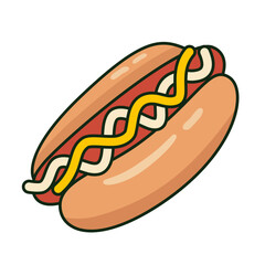 hot dog vector illustration